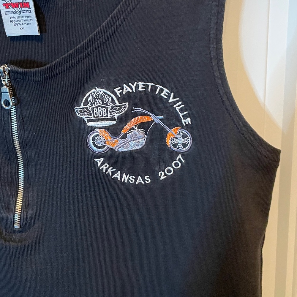TRIM V XXL Black Sleeveless Top VINTAGE BIKES-BLUES & BARBECUE 2007 - Picture 7 of 15